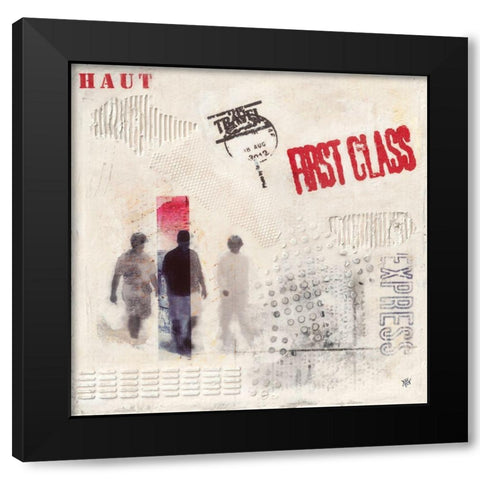 Regard Black Modern Wood Framed Art Print with Double Matting by Ducret, Patrice