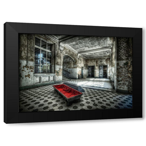 Watch out for Vampires Black Modern Wood Framed Art Print with Double Matting by Haker, Matthias