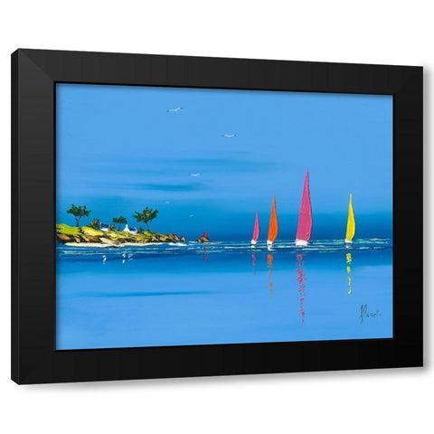 Jour de regate I Black Modern Wood Framed Art Print with Double Matting by Flanet, Frederic