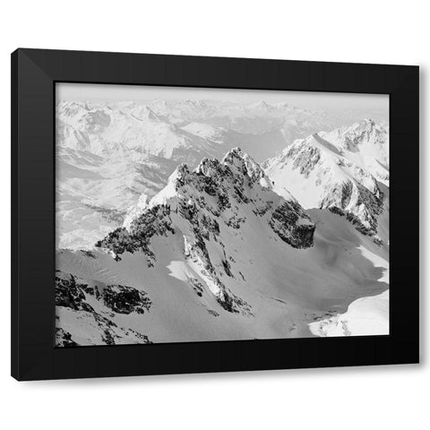 Valluga View-St Anton Black Modern Wood Framed Art Print by Butcher, Dave