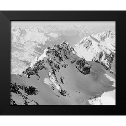 Valluga View-St Anton Black Modern Wood Framed Art Print by Butcher, Dave