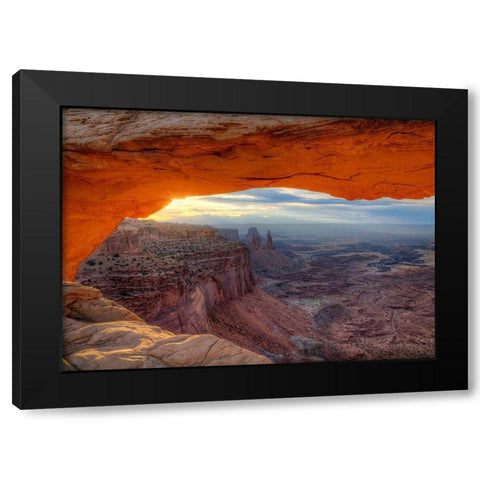 Grand Canyon Black Modern Wood Framed Art Print by Terrible, Aurelien
