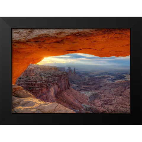 Grand Canyon Black Modern Wood Framed Art Print by Terrible, Aurelien