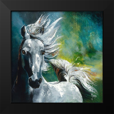 Fierte Black Modern Wood Framed Art Print by Jadis