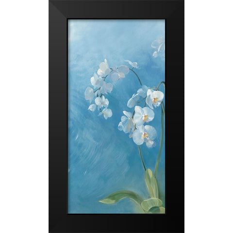 Phalaenopsis Fontaine I Black Modern Wood Framed Art Print by Vernageau, Sylvie