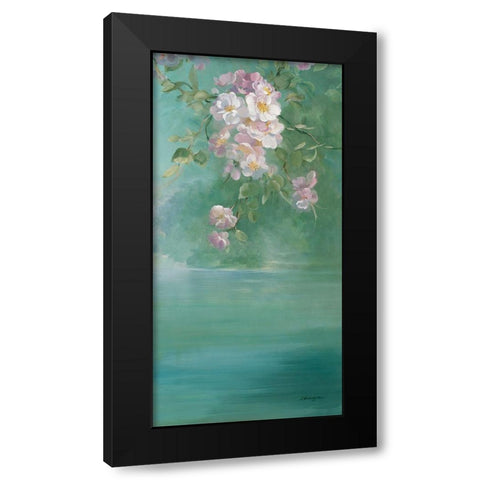 Roses Chaalis Blanches Black Modern Wood Framed Art Print with Double Matting by Vernageau, Sylvie