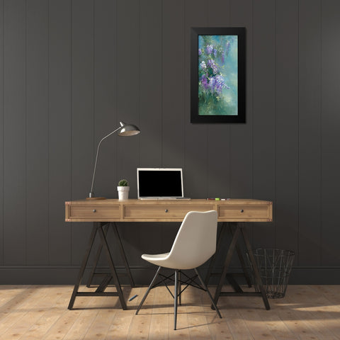 Glycine Black Modern Wood Framed Art Print by Vernageau, Sylvie