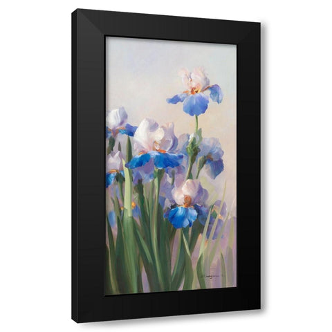 Iris French Cancan Black Modern Wood Framed Art Print with Double Matting by Vernageau, Sylvie