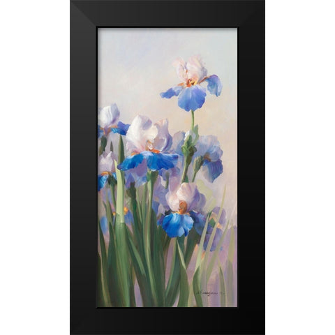 Iris French Cancan Black Modern Wood Framed Art Print by Vernageau, Sylvie