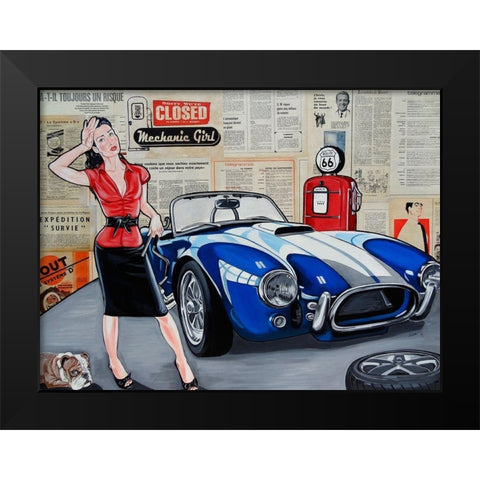 La belle mecanique Black Modern Wood Framed Art Print by Lisa.C