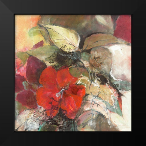 Hibiskus Black Modern Wood Framed Art Print by Dreyer, Ingeborg