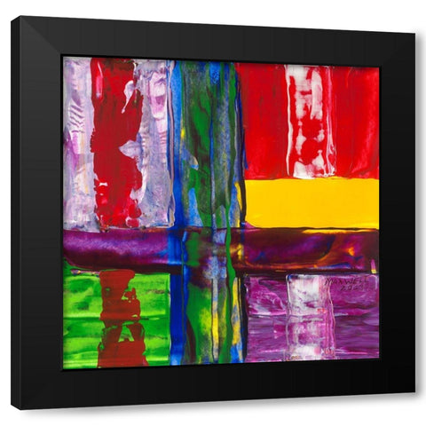 Fenetre jaune Black Modern Wood Framed Art Print by MAXWELL