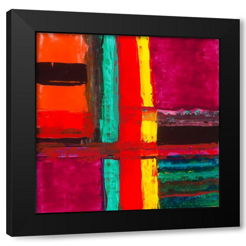 Vacances a Miami Black Modern Wood Framed Art Print by MAXWELL
