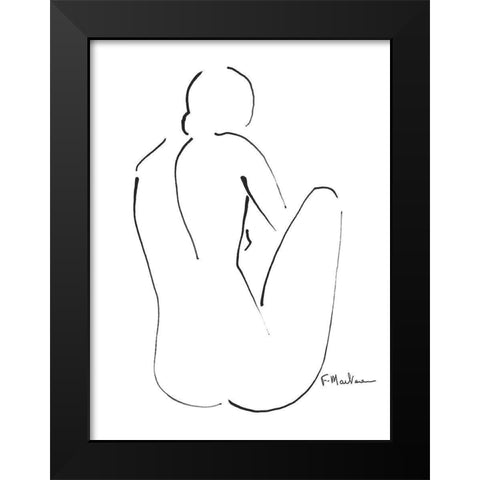 Aurely Black Modern Wood Framed Art Print by Marteau, Frederique