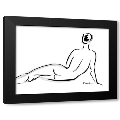 Cathy Black Modern Wood Framed Art Print by Marteau, Frederique