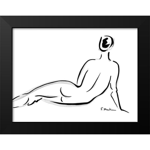 Cathy Black Modern Wood Framed Art Print by Marteau, Frederique
