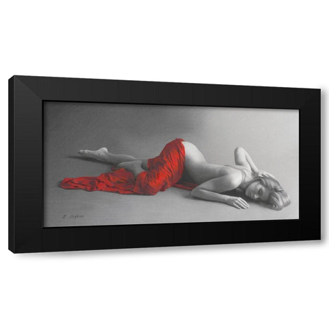 Bodyscape II Black Modern Wood Framed Art Print by Seifert, Brita