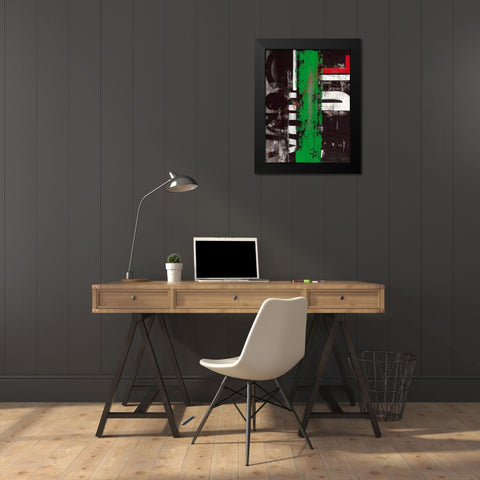 Globalidad Black Modern Wood Framed Art Print by Becam, Carole