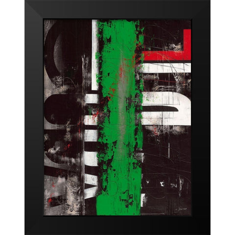 Globalidad Black Modern Wood Framed Art Print by Becam, Carole