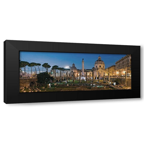 Trajansforum Kaiserforen Rom Black Modern Wood Framed Art Print with Double Matting by Fischer, Rolf