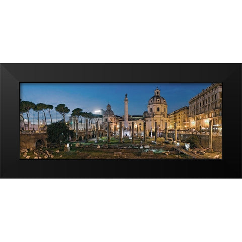 Trajansforum Kaiserforen Rom Black Modern Wood Framed Art Print by Fischer, Rolf