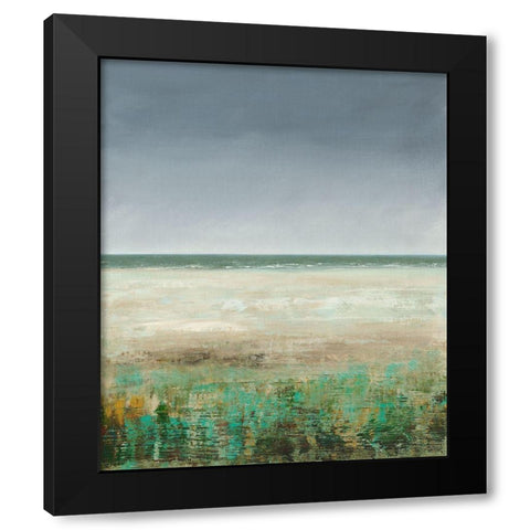 Wild Beach Black Modern Wood Framed Art Print by Royer, Simon