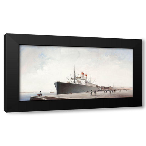 Le grand depart Black Modern Wood Framed Art Print by Letestu, Yann