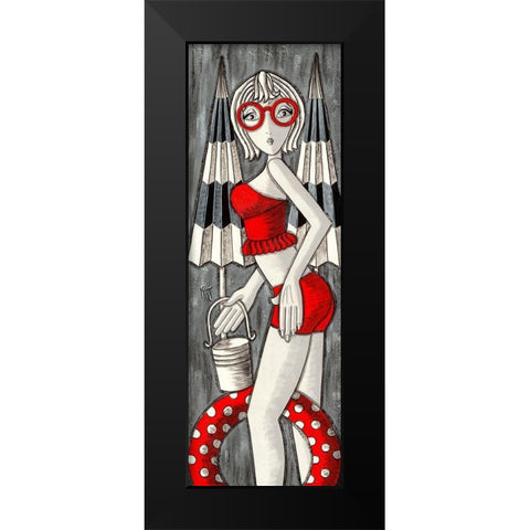 A l eau Black Modern Wood Framed Art Print by MIROTA