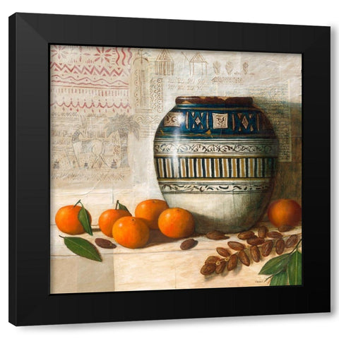 Ceramique tunisienne Black Modern Wood Framed Art Print by Lionnet, Pascal