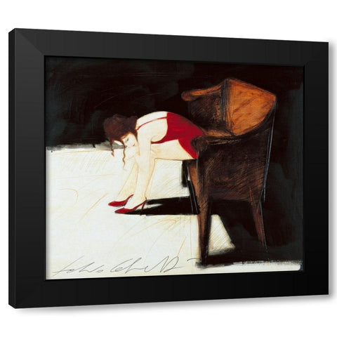 Intorno a te Black Modern Wood Framed Art Print by Calvetti, Fabio