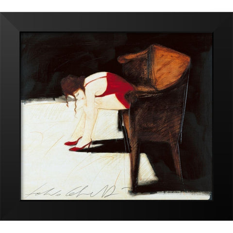 Intorno a te Black Modern Wood Framed Art Print by Calvetti, Fabio