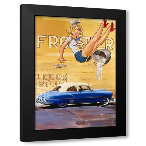 Renversant Black Modern Wood Framed Art Print with Double Matting by VAUTRIN