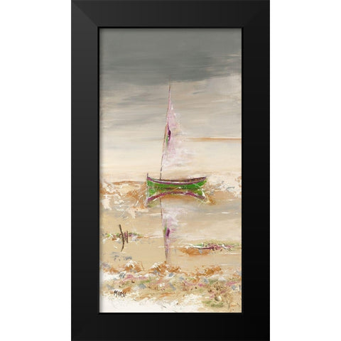 Pause Black Modern Wood Framed Art Print by Marso