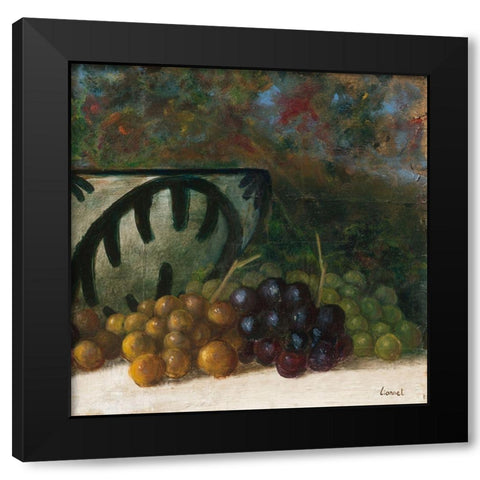 Triptyque poires III Black Modern Wood Framed Art Print by Lionnet, Pascal