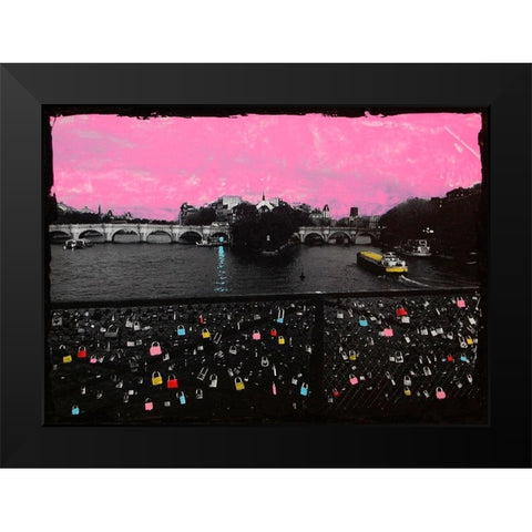 Pont Neuf Black Modern Wood Framed Art Print by Simonutti, Riccardo