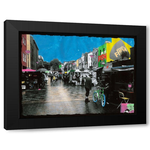 Fish and Crepes Black Modern Wood Framed Art Print with Double Matting by Simonutti, Riccardo