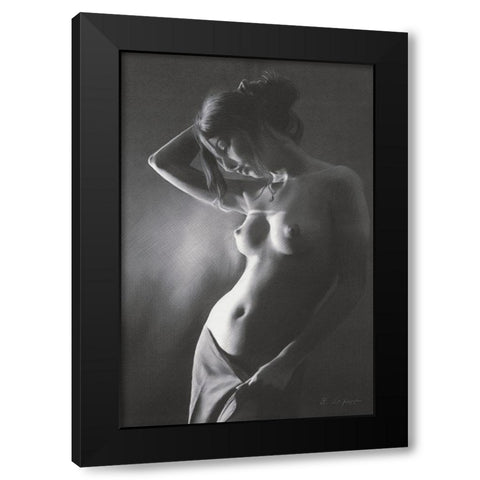 Silenzio IV Black Modern Wood Framed Art Print by Seifert, Brita