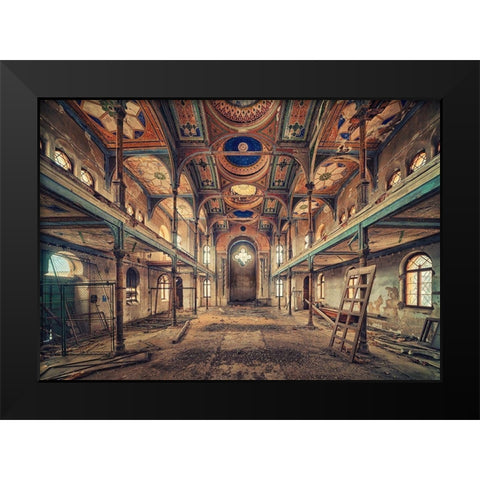 Remember Black Modern Wood Framed Art Print by Haker, Matthias