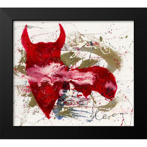 Tauro Prima Black Modern Wood Framed Art Print by Bosboom, Leon