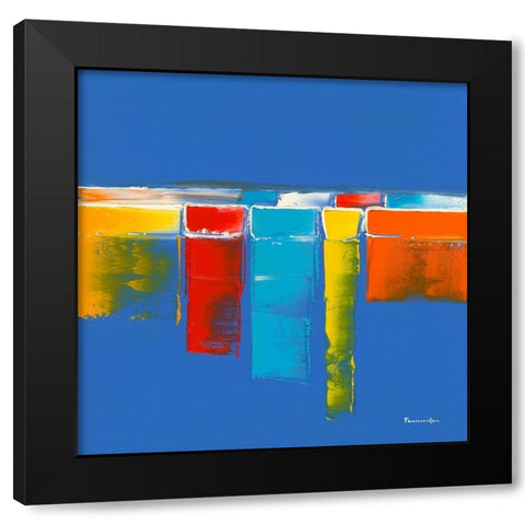 Reflets Black Modern Wood Framed Art Print by Fontdeville, Guy