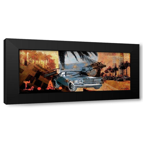 L.A. Black Modern Wood Framed Art Print by Carlson, Don