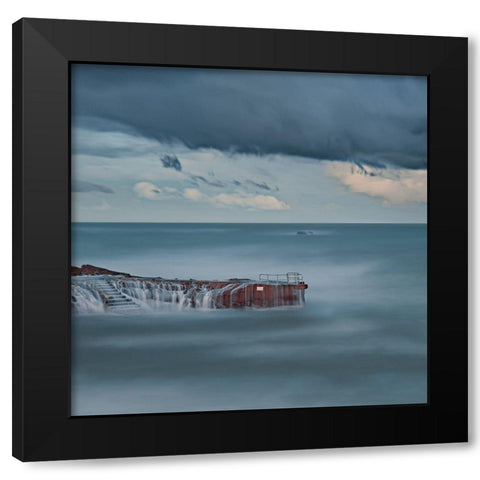 Plongeons dans l inconnu Black Modern Wood Framed Art Print with Double Matting by Bertrande, Arnaud