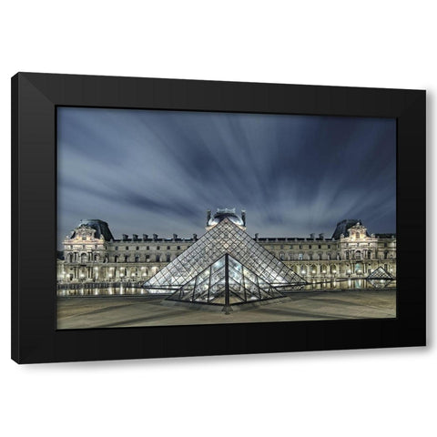 Pyramide moderne Black Modern Wood Framed Art Print with Double Matting by Bertrande, Arnaud