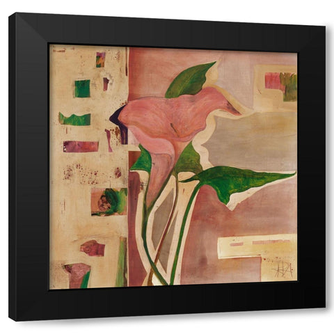 Blutenanatomie: Calla Black Modern Wood Framed Art Print by Richter-Armgart, Rose