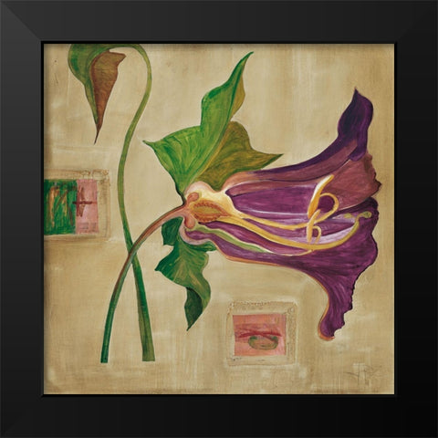 Blutenanatomie: Amaryllis Black Modern Wood Framed Art Print by Richter-Armgart, Rose