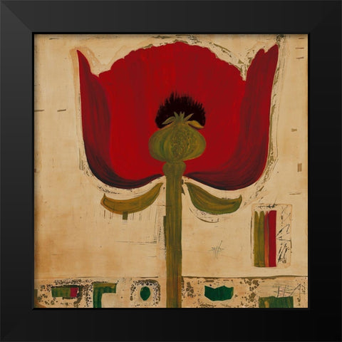Blutenanatomie: Mohnblumen Black Modern Wood Framed Art Print by Richter-Armgart, Rose
