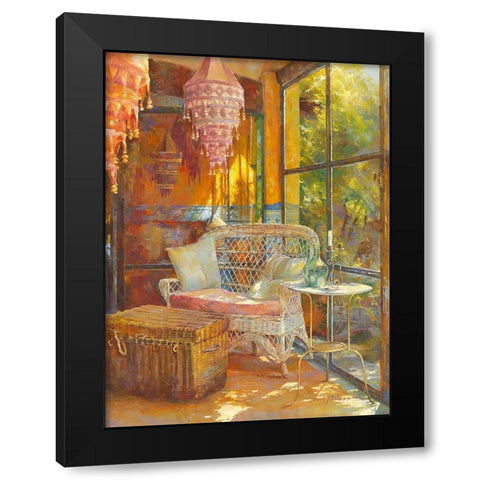 Ambiance exotique Black Modern Wood Framed Art Print by Messely, Johan