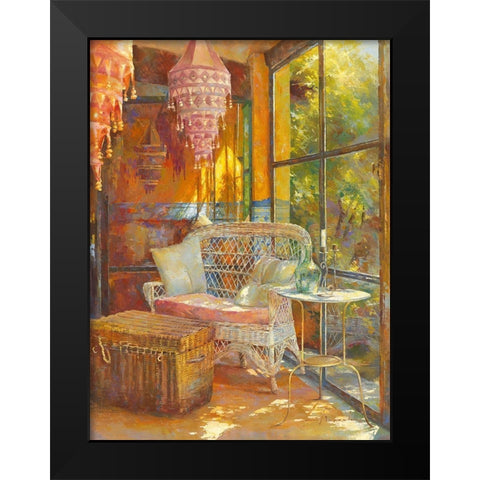 Ambiance exotique Black Modern Wood Framed Art Print by Messely, Johan