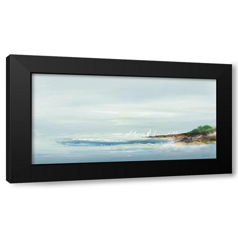 La baie Black Modern Wood Framed Art Print with Double Matting by de Courcy, Gerard