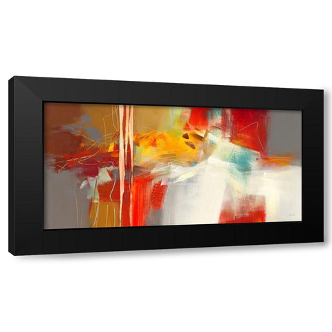 Harmonie Black Modern Wood Framed Art Print with Double Matting by Ball, Veronique
